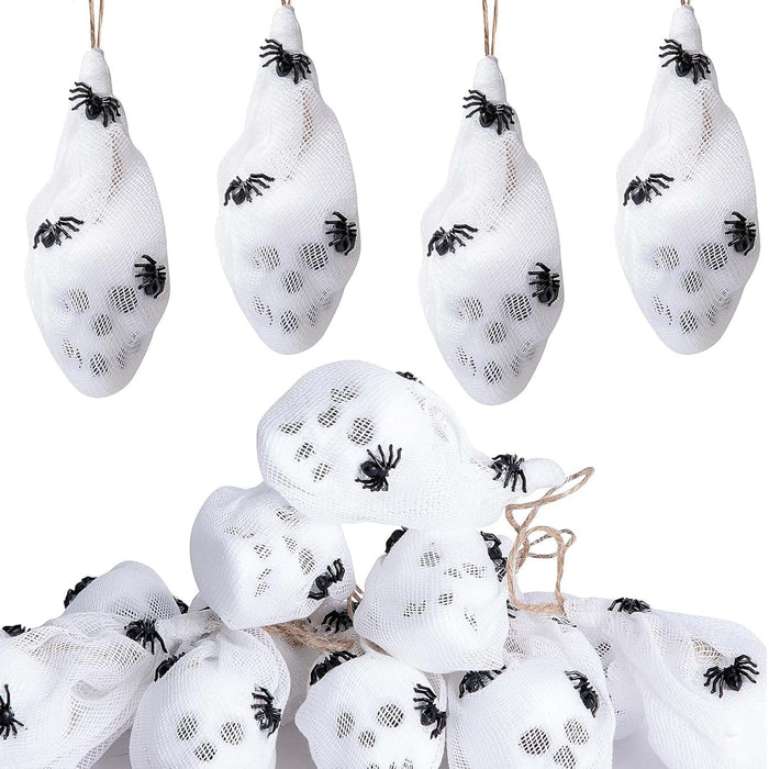 Watayo 12 Pcs Mini Halloween Skull Decorations 4x1.5in White Gauze Wrapped by Deal US