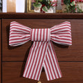Hungdao Christmas Kitchen Towels 2 Pc Red White Stripes Decorative Bows by Deal US