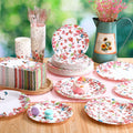 Sinmoe 400 Pcs Spring Plates Napkins Disposable Dinnerware Set Multicolor Bird by Deal US