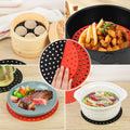 Viwehots Silicone Air Fryer Liners 8" Non Stick Reusable 4 Pack Mixed Colors by Deal US