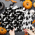 Halloween Scrapbook Paper 24 Sheets 11.8x11.8 Black & White Double-Sided by Deal US