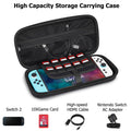 TIGOJH Nintendo Switch 2 Carrying Case Black 10 Game Slots & Accessory Pocket by Deal US