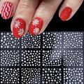 12 Sheets Snowflake Nail Art Stickers 3D Self Adhesive Winter Nail Decals by Deal US