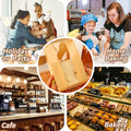 50 Pcs Kraft Paper Bread Bags with Window 13.7x8.3x3.7in + Seal Stickers by Deal US