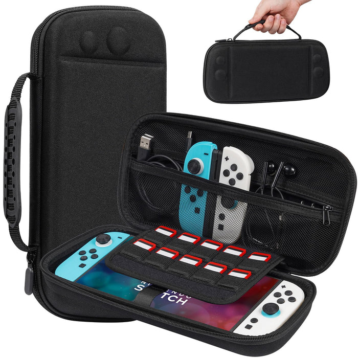 TIGOJH Nintendo Switch 2 Carrying Case Black 10 Game Slots & Accessory Pocket by Deal US