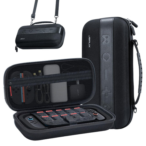 JSAUX Large Capacity Hard Shell Carrying Case Nintendo Switch 2, 20 Slots Black by Deal US