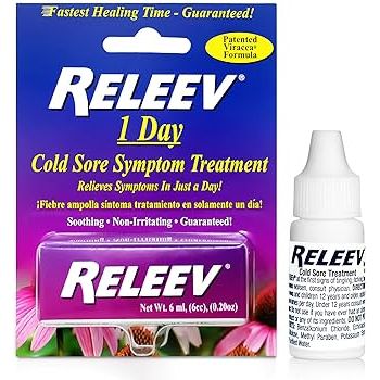 Releev 1nd-Day Cold Sore Symptom Relief, Fast-Acting Viracea Formula, 6mL by Pasteur Pharmacy