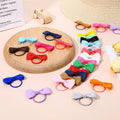 HJZHII 40 Pcs Dog Hair Bows with Rubber Bands, Puppy Dogs Hair Barrettes Bows Mix Colors Small Pet Hairs Bow Pet Grooming Bow for Hairs Costume Accessories