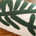 Tosleo 12x20in Green Tropical Leaf Embroidered Pillow Covers 2 Pack by Deal US