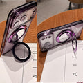 Magnetic Kickstand Glitter Case for iPhone 17 Pro 6.3" Silver Rhinestone MagSafe Compatible by Merch Section