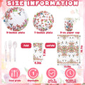 Sinmoe 400 Pcs Spring Plates Napkins Disposable Dinnerware Set Multicolor Bird by Deal US