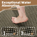 PADOOR Checkered Bath Mat Super Absorbent Non Slip 18x30 Green & Cream by Deal US
