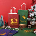 Bolsome 24Pcs Christmas Nativity Gift Bags Red Green Blue Gold Foil by Deal US