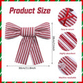 Hungdao Christmas Kitchen Towels 2 Pc Red White Stripes Decorative Bows by Deal US