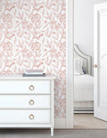 Timeet Pink Floral Peel and Stick Wallpaper Vinyl 17in x 78.7in Modern by Deal US
