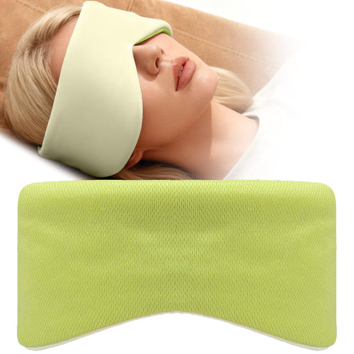 Gizmolet Sleep Mask for Women Men, Reversible Eye Mask Sleeping with Cozy & Cooling Sides, Adjustable Velcro Band, Blackout Face-Hugging Padded Eye Cover for Sleeping Travel Office, Cyan/Yellow