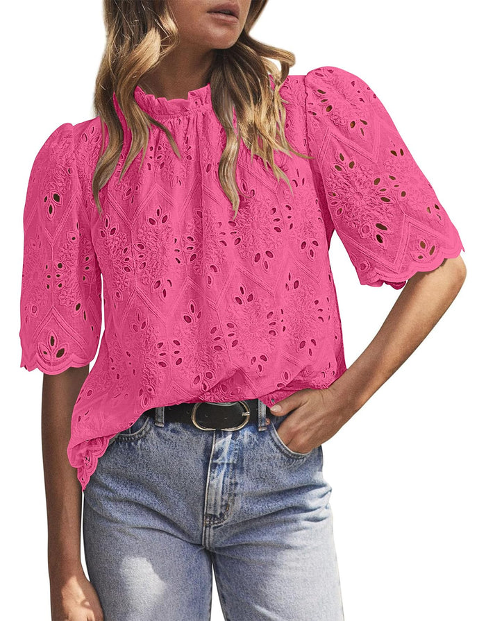 BETTE BOUTIK Womens Flowy Summer Tunic Top Bright Pink Size XL by Deal US