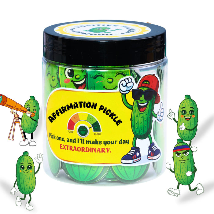 SOLMAY Affirmation Pickle Jar 60 Uplifting Notes Self-Care Funny Gifts by Deal US