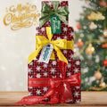 GIOLNIAY Christmas Wrapping Paper Snowflakes Red Black Plaid 28x40 4 Sheets by Deal US