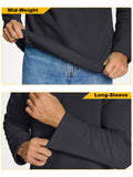 KEFITEVD Men's Quarter Zip Sweatshirt Thermal Fleece Pullover Black Size M by Deal US