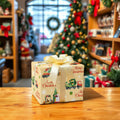 WRAPLULU Christmas Truck Wrapping Paper 4 Jumbo Sheets 28x40in Yellow by Deal US