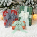 YANGTE Handmade Chiffon Silk Ribbon 1.5in x 28yd 4 Rolls Ivory Green Blue by Deal US