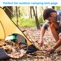 Oligei 17 Pack Heavy Duty Metal Tent Stakes Silver 18in Outdoor Use by Deal US