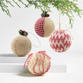 Juncox 12 Pcs Burlap Christmas Ball Ornaments 3.15in Rustic Natural Jute by Deal US