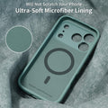 Midnight Green Flower Case for iPhone 17 Pro Slim Liquid Silicone MagSafe Compatible by Merch Section