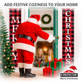 X-Protector Merry Christmas Buffalo Plaid Banner 71x13 Red by Deal US