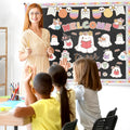 Pasimy Halloween Bulletin Board Set Ghost Paper Cutouts Pastel Boho 70 Pcs by Deal US