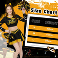ROC PARTY Women Cheerleader Costume Yellow with Hairpins Pom Poms Size S by Deal US