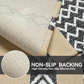 QiCaiJia Boho Runner Rug Brown Low Pile Polypropylene 24x47in by Deal US