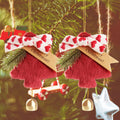 DILAGG Christmas Decorations Fuzzy Tree Ornaments Plush Pendant Gold Bell Red by Deal US