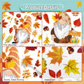Pedel Fall Gnome Window Clings 93Pcs Thanksgiving Autumn Leaves Decals by Deal US