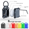 Jeanue Waterproof AirTag Holder Keychain Case Orange & Black 2 Pack Screw Closed by Deal US