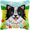 LUDOTEK Colorful Dog Latch Hook Kit Pre-Printed Canvas 17x17 in by Deal US
