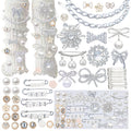 Junk Socks Charms Kit, Shoe Charms for Sneakers Girls,Silver Brooches and Pins f