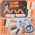 Lasnten 204 Pcs Orange Ribbon Nail Files Bulk Emery Boards Leukemia Awareness by Deal US