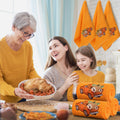 Fanfanwin 3 Pcs Thanksgiving Hand Towels Orange Pumpkin 13.8x29.5 Inch Cotton by Deal US