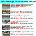 SIHAIAN 16x28Ft Oval Pool Cover UV Weather Resistant Side Storage by Deal US