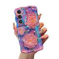 Case for Samsung Galaxy S25, Colorful Retro Oil Painting Flower Cute Floral Aest