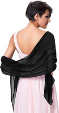 Kate Kasin Soft Chiffon Pashmina Scarf Shawls and Wraps for Formal Evening Party by Vanessa Jane