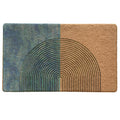 Qabliqo Boho Welcome Door Mat Mid Century Modern Green Chenille 17x30 Inch by Deal US