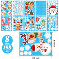 Joyful Start Christmas Window Clings Double Sided Snowflake Decals PVC by Deal US