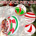 Generic Gingerbread Christmas Wooden Ornaments Large Red White Peppermint by Deal US