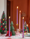 SEVEN LUCKY LIGHT 10in Advent Candles Set of 4 Dripless White Wax by Deal US