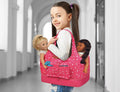 Badger Basket On-The-Go Travel Tote and Storage Bag for 18 inch Dolls - Pink Sta by Vanessa Jane