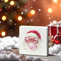XUNLURY Santa Wooden Box Sign Pink Christmas Decor 5x5 Inch by Deal US