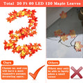 Feybxla 2 Pack Maple Leaf String Lights 20ft 60 LED Multicolor Waterproof by Deal US